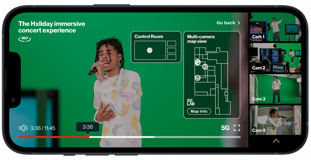 5G Lab app screen