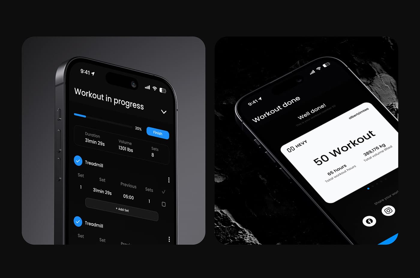 Fitness app redesign screen