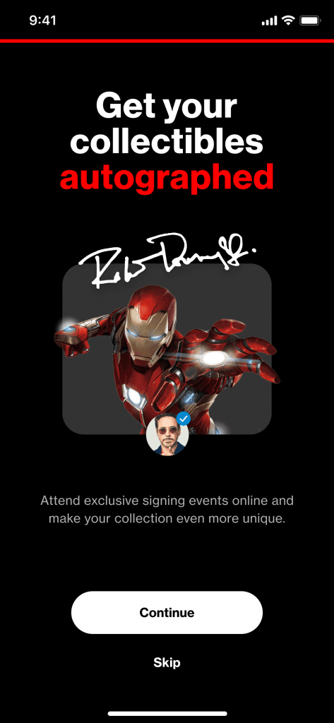 The DC App onboarding