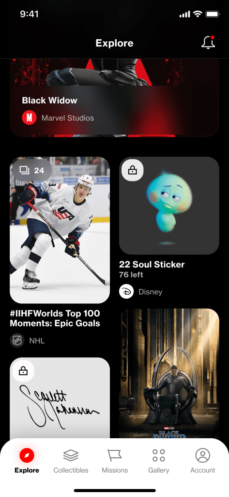 The DC App scroll interaction