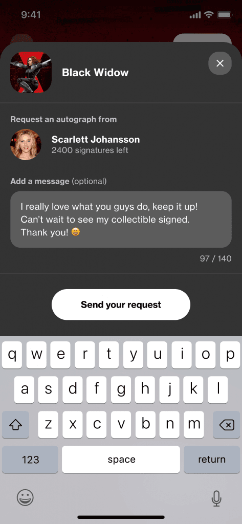 The DC App item detail