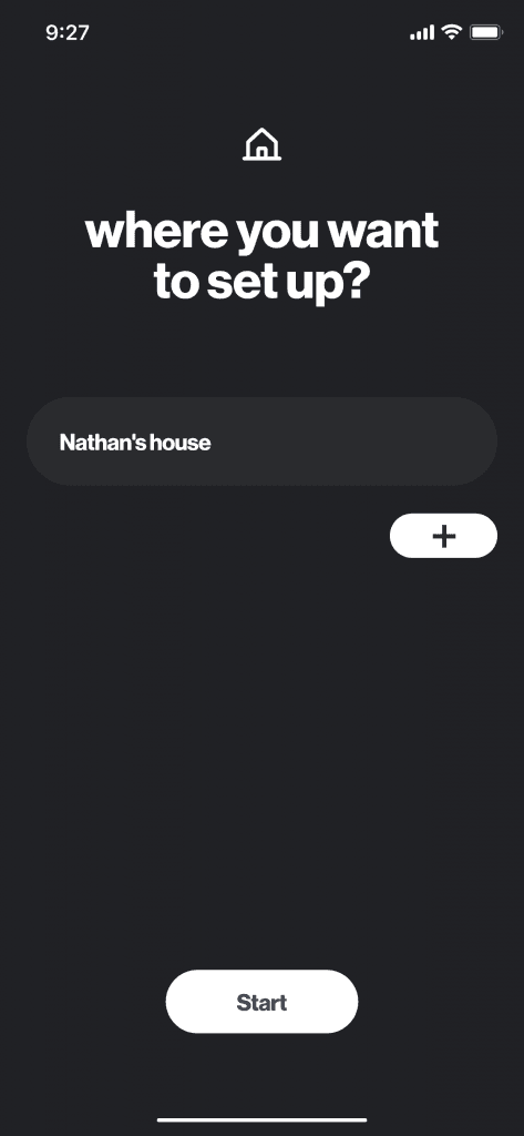 Verizon Smart Home app screen